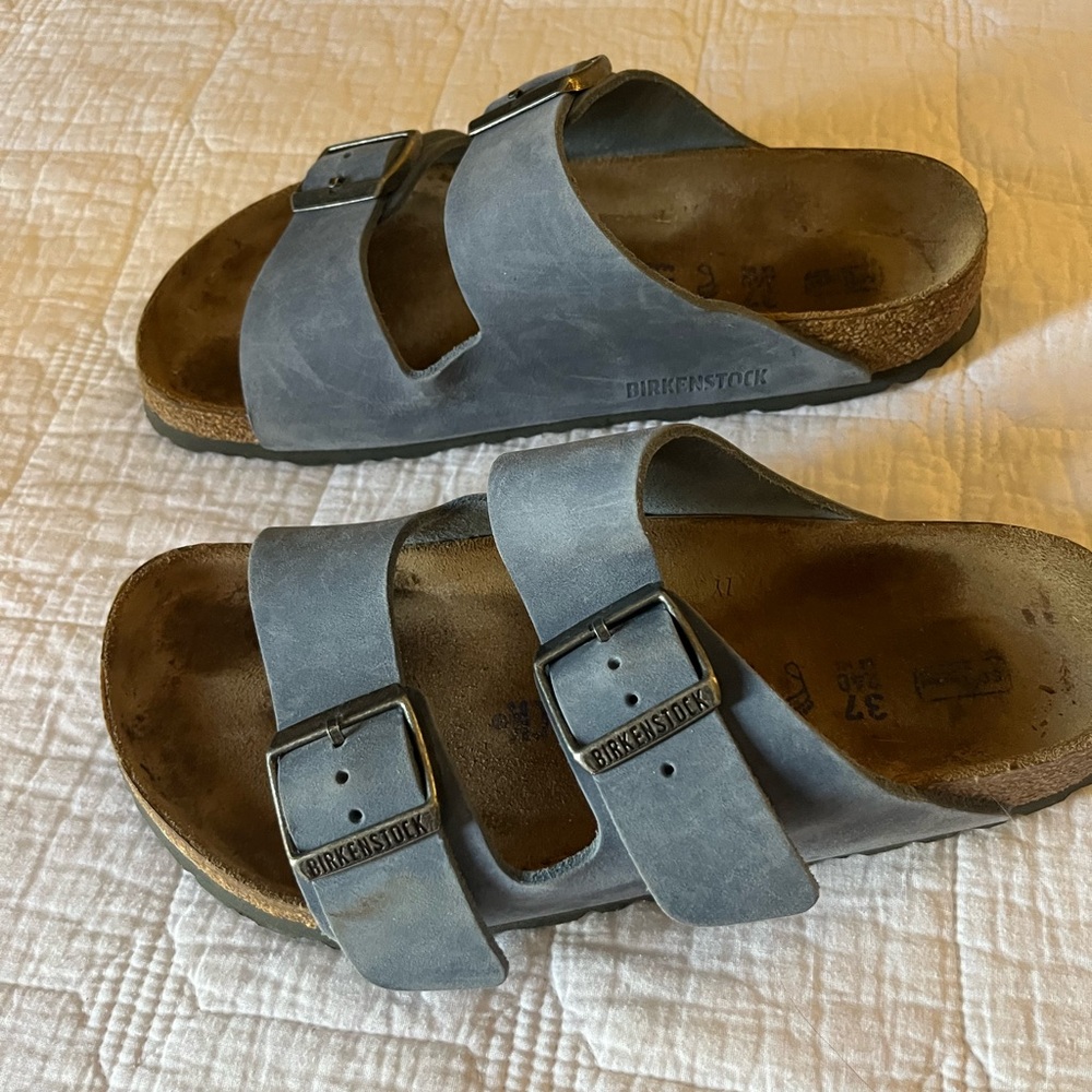 Birkenstock denim blue Sandals worn a few times